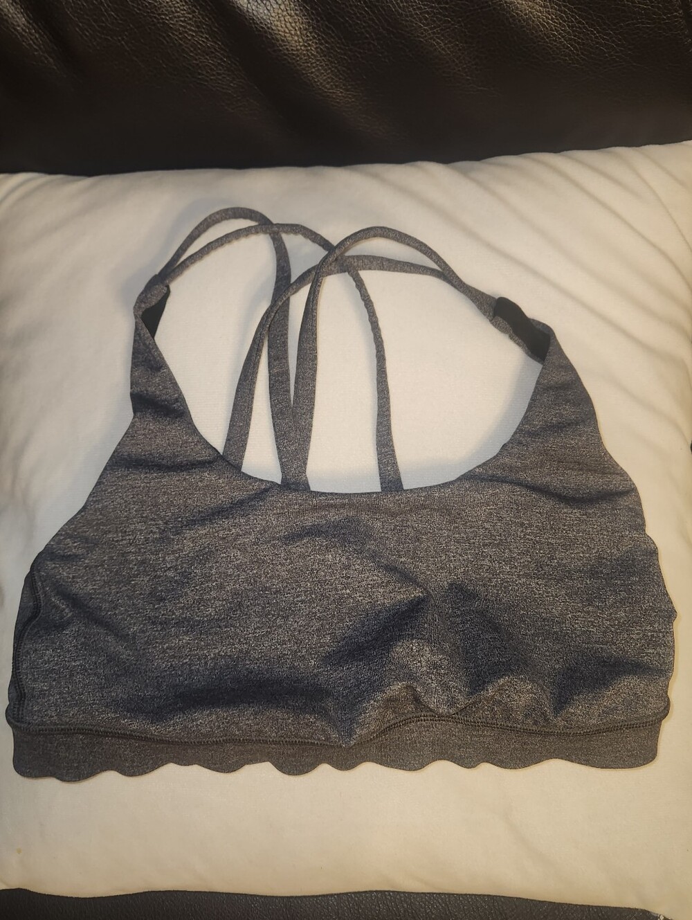 Lululemon energy bra heathered black size 6